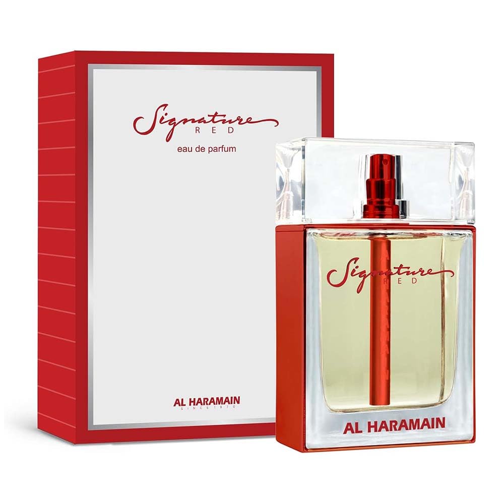 Al Haramain Signature Red - Luxury Arabian Perfume for Women - Chypre Floral Fragrance with Bergamot, Mandarin, Jasmine, Sandalwood - Arabic Long Lasting Scent - Eau de Parfum - 3.4 oz EDP Spray