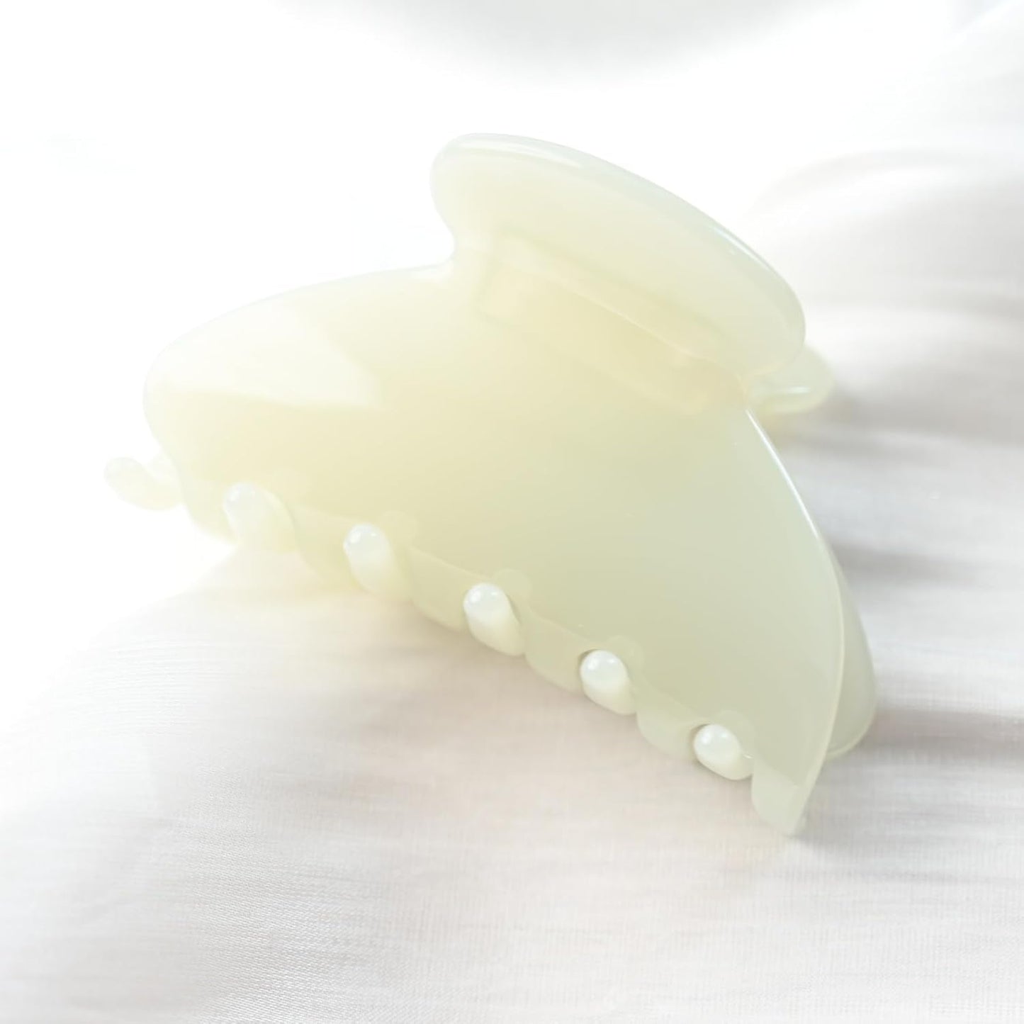 Handmade Celluloid Acetate French Design Barrettes Tortoise Shell Claws Hair Claw Luxury Fashion Accessories Hair Clip for Women (jade green)