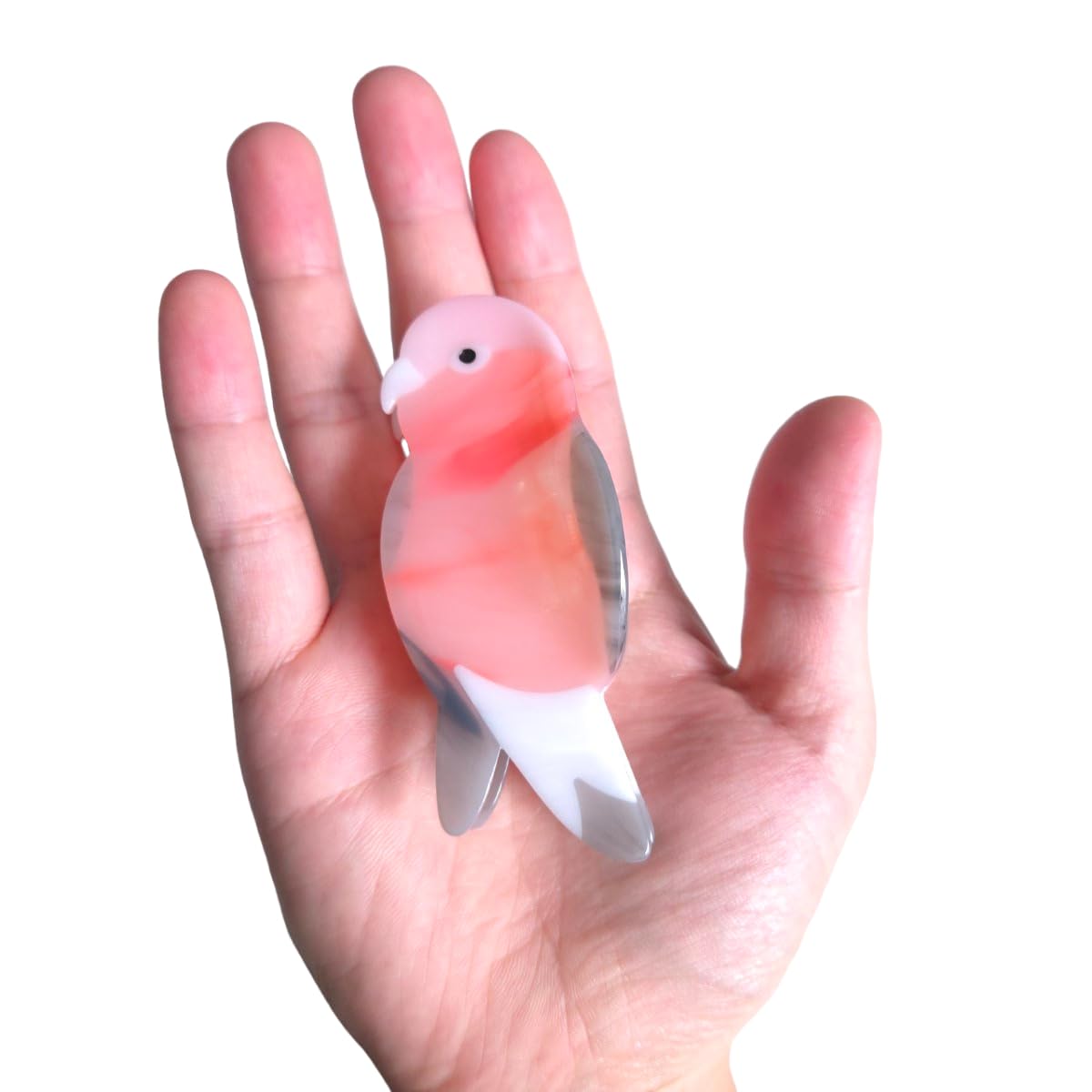 Novelty Pink Parrot Hair Clip,Acetate Claw Clips,Small Hair Clips for Women,Funny Hair Clips