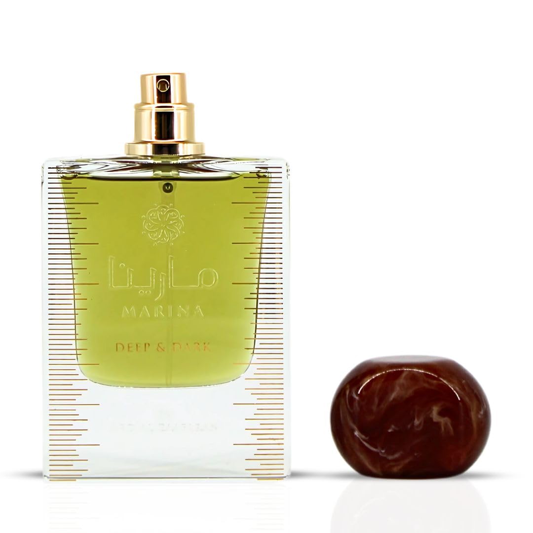 Ard Al Zaafaran Marina Deep & Dark Eau De Parfum For Women 50ML (1.67 OZ) Long Lasting Arabian Perfumes For Women with Exotic Saffron, Jasmine & Musk Notes - Premium Ladies Perfume & Captivating Scent