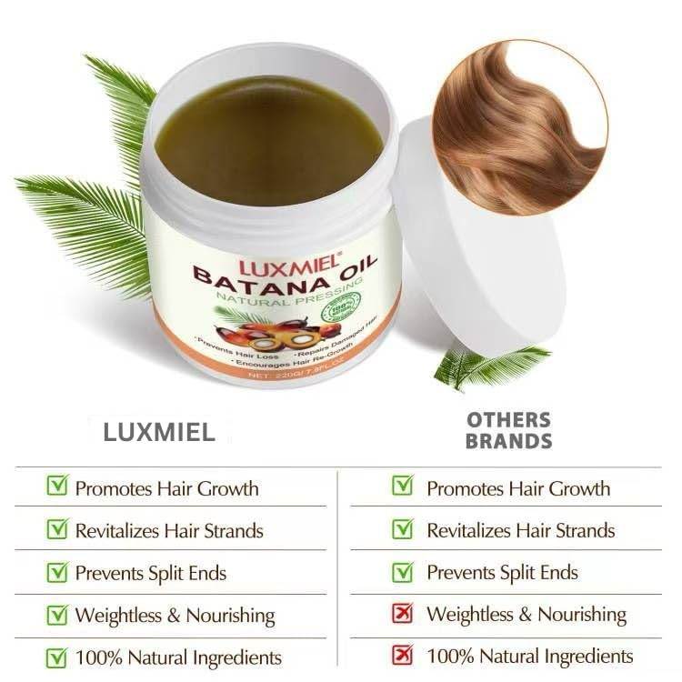 Raw Batana Oil – 100% Pure Honduran Oil for Hair Growth, Scalp Treatment & Edges – Cold-Pressed Natural Moisturizer for Strong, Shiny Hair