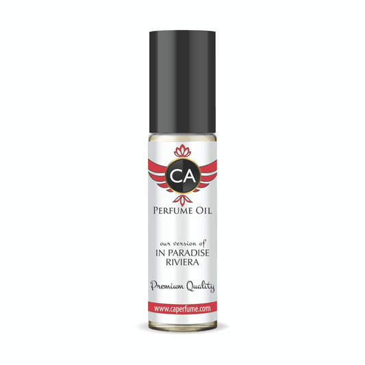 CA Perfume Impression of In Paradise Riviera Unisex Fragrance Oil Floral Woody Musk Scent Long Lasting Perfumes for Women & Men Travel Size TSA Ready Mini Parfum Body Oil Roll-on 0.33 Fl Oz 10ml