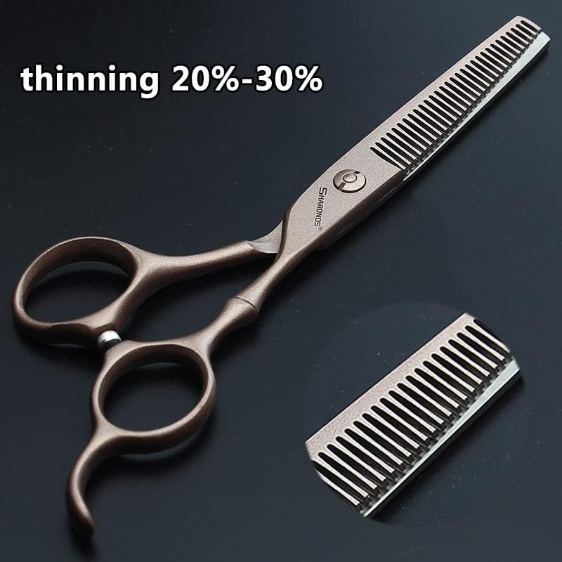 professional haircut scissors rose gold high hardness sharp 440c hairdresser hairstyle trim and hair sparse (6-inch 3pc)