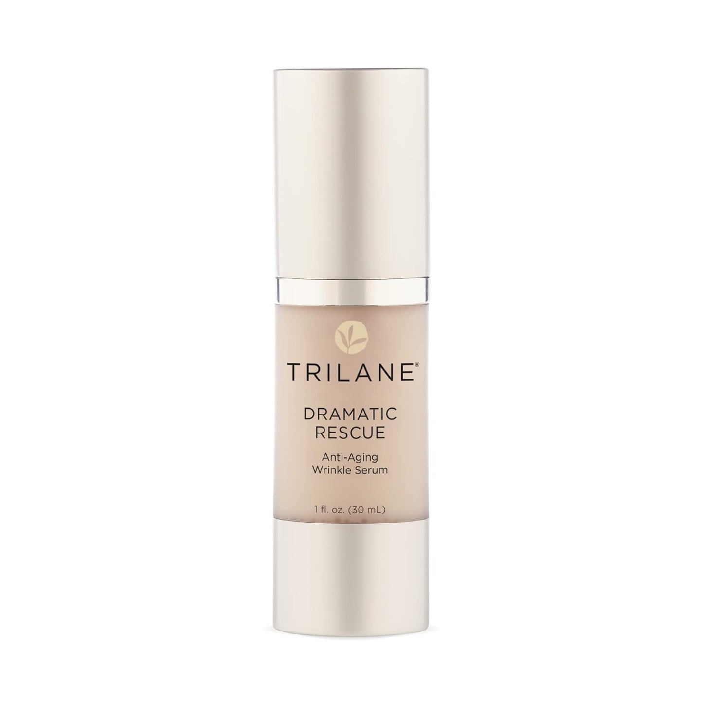 Trilane Dramatic Rescue Anti-Aging Serum with Sustainable, Olive Squalane Firms, Smooths, and Lifts for Younger Looking Skin. Cruelty-Free, 1 fl. Oz