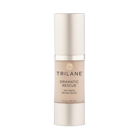 Trilane Dramatic Rescue Anti-Aging Serum with Sustainable, Olive Squalane Firms, Smooths, and Lifts for Younger Looking Skin. Cruelty-Free, 1 fl. Oz