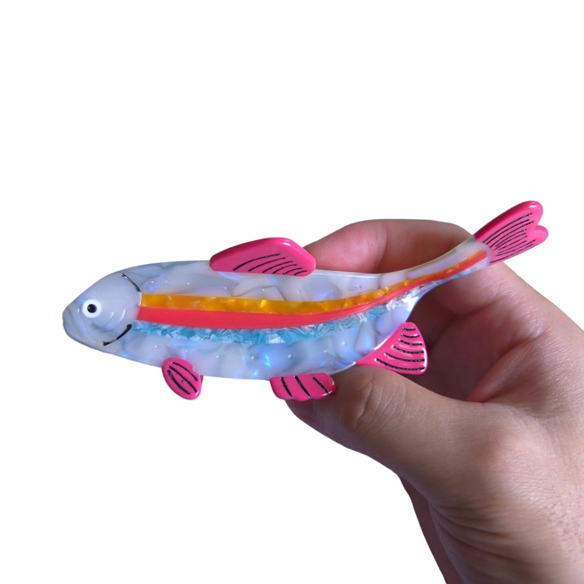 Fantasy Sea Rainbow Fish Hair Clip,Acetate Claw Clips,Big Hair Clips for Women