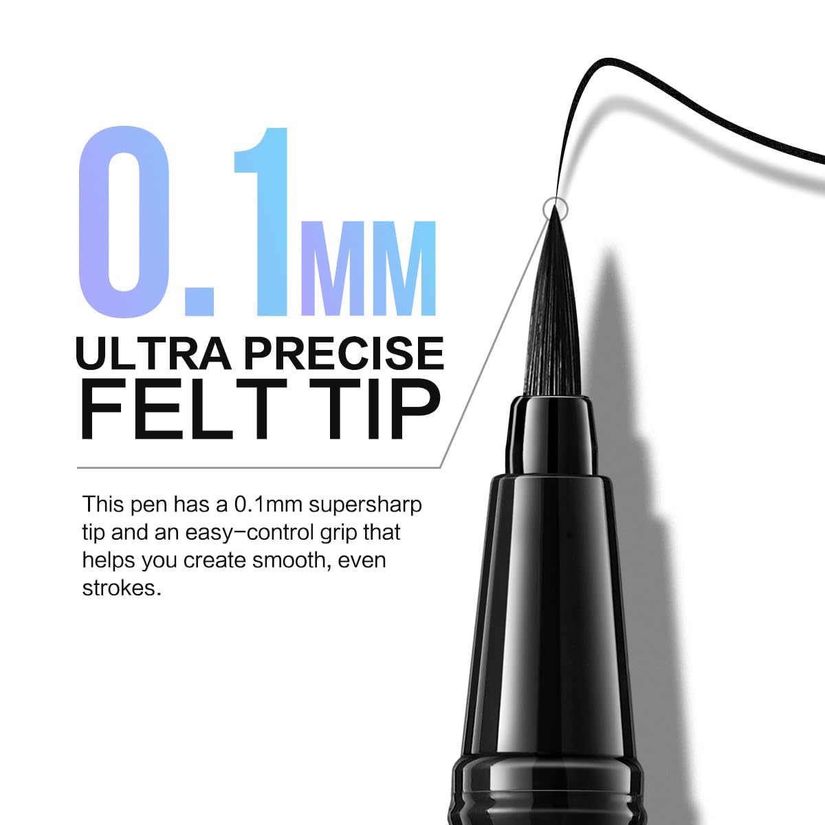 CARSLAN Liquid Eyeliner, Brown Eyeliner Liquid Liner, 12H Longlasting Eyeliners, Waterproof & Smudgeproof High Pigmented Eyeliners for Eye Makeup, Brown