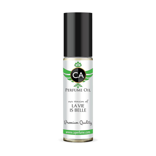CA Perfume Impression of La Vie Belle for Women Fragrance Oil Floral Fruity Gourmand Scent Long Lasting Perfumes for Women Travel Size TSA Ready Mini Parfum Body Oil Roll-on 0.33 Fl Oz 10ml