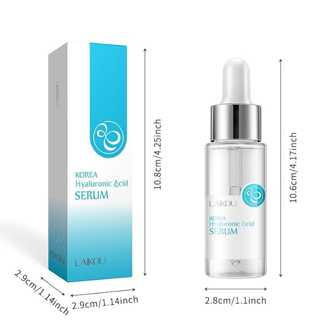 2 Pcs Hyaluronic Acid Serum for Face, Facial Serum also contains Tremella plant extract, skin care day and night moisturizing essence, that promotes skin collagen production. 2.02 oz