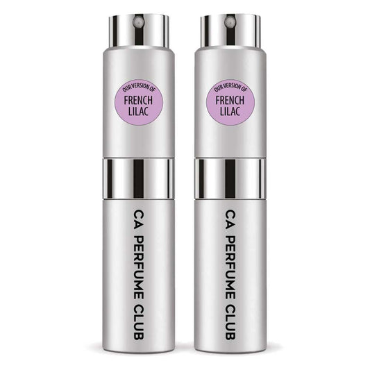 CA Perfume Originals French Lilac for Women and Men Floral Scent Long Lasting Unisex Fragrance Eau De Parfum Travel Size Refillable Atomizer Spray 0.27 Fl Oz 8ml Pack of 2 Pack of 2