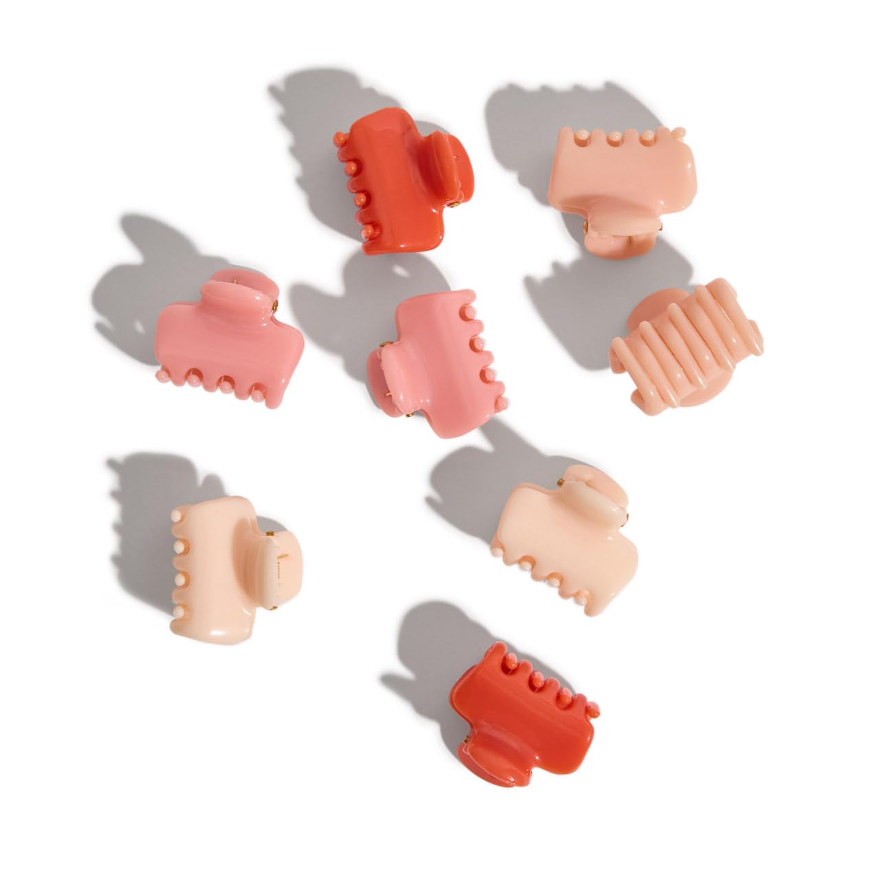 Kitsch Small Hair Clips for Women and Girls – Mini Claw Clips | Hair Accessories | Daily Styling, Recycled, Cherry Blossom Design | Ideal Gifts for Women – 8pc Set