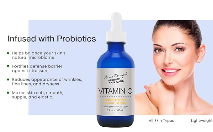 Pierre Freeman's Probiotic Skin Care Vitamin C Brightening Facial Serum (2 Oz)