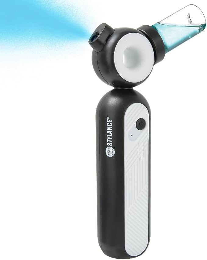 Cordless Facial Mister, 0.2mm Nano Handheld/Portable Facial Mist Sprayer,130Kpa Oxygen Facial Machine,Airbrush for Skincare, Serum, Toner, Facial Essence SPA at Home&Salon(White)