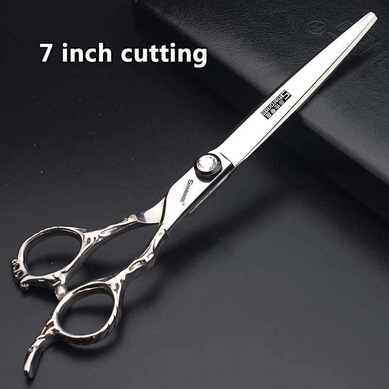 6/7/8 inch Cutting Thinning Styling Tool Rainbow Hair Scissors Professional Hairdresser Hairdresser Scissors Set (7-inch 3pc-A)