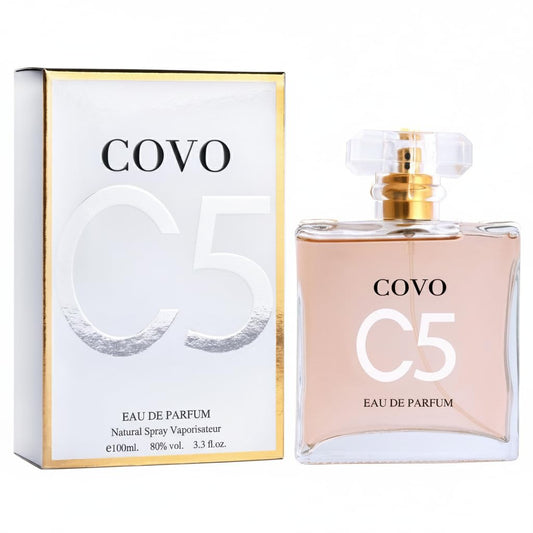 URBAN COLLECTION Covo C5 for Women Eau De Parfum 3.4 fl oz- Pure Femininity in a Bottle - Delicate Floral Scents of Jasmine and May Rose - Cruelty-Free Perfume Precious Gift for Women