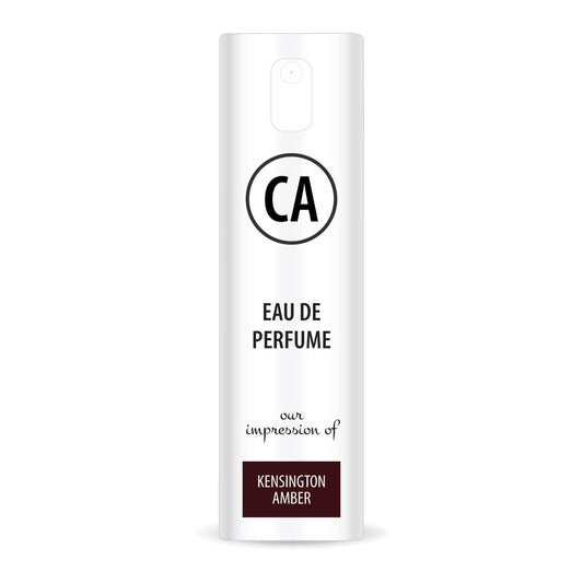 CA Perfume Impression of Kensington Amber Unisex Eau De Parfum Amber Scent Long Lasting Unisex Fragrance Travel Size TSA Ready for Day and Night Wear 0.33 Fl Oz 10ml