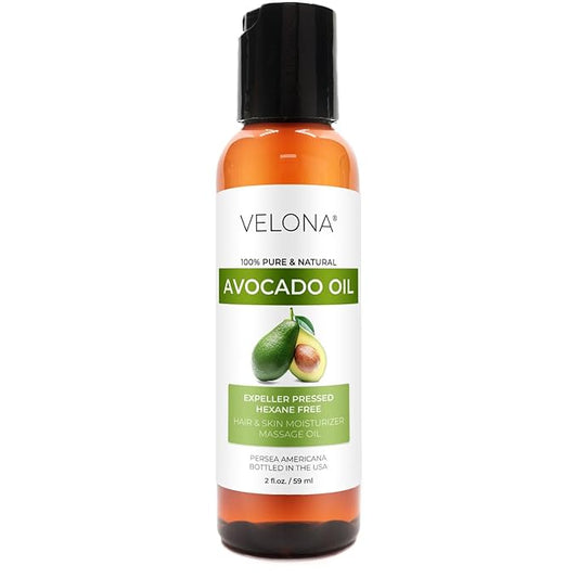 velona Avocado Oil 2 Fl Oz | 100% Pure and Natural Carrier Oil | Expeller-Pressed | Hair, Body and Skin Care | Use Today - Enjoy Results
