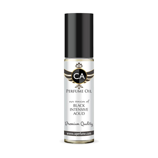 CA Perfume Impression of Black Intensive Aoud Unisex Fragrance Oil Amber Woody Scent Long Lasting Perfumes for Women & Men Travel Size TSA Ready Mini Parfum Body Oil Roll-on 0.33 Fl Oz 10ml