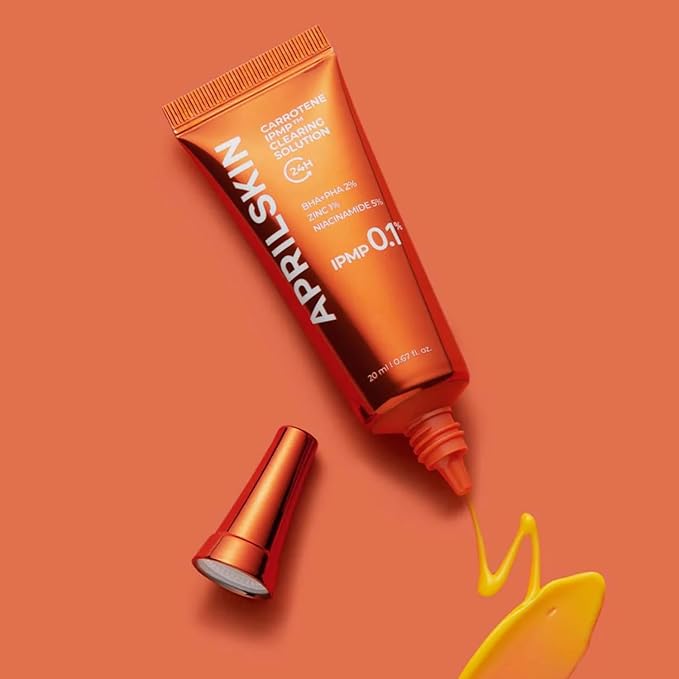 APRILSKIN Carrotene IPMP™ Clearing Solution || Quickly soothes troubled areas and helps clear blemishes | Formulated with BHA, AHA, Niacinamide & Zinc Oxide | Vegan, Cruelty-Free (0.67fl.oz.)