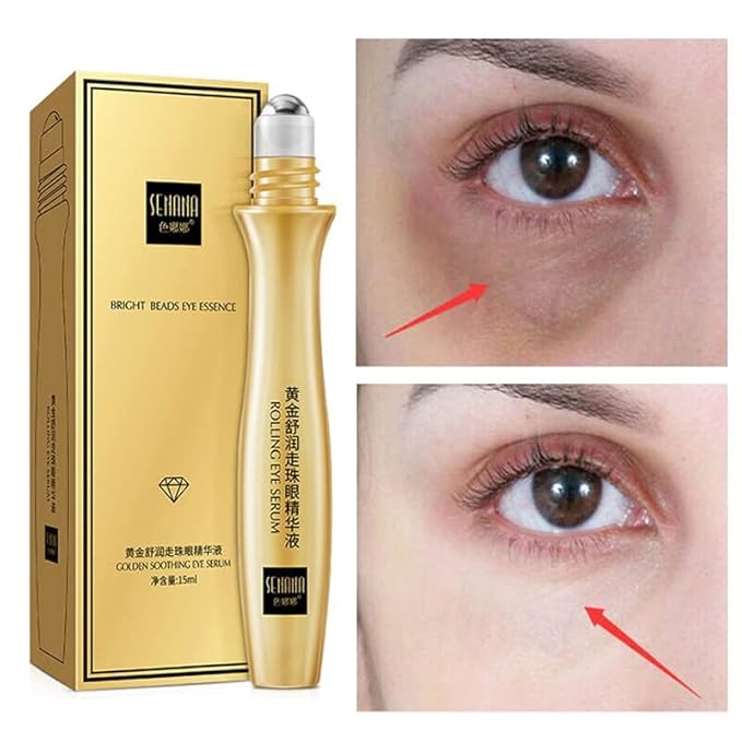 24K Gold Anti-Wrinkle Smoothing Under Eye Cream for Dark Circles, Puffiness, Eye Bag, Anti Aging Correxion Line Daily Cream with Hyaluronic Acid, 15 ML (1)