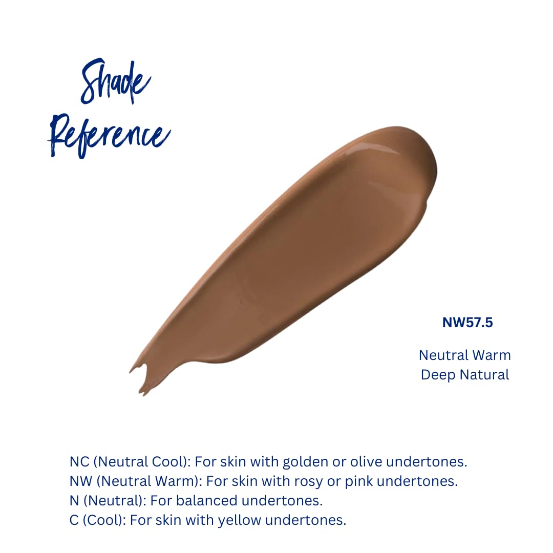 Best Bronze Bombshell Body Makeup - Tattoo Cover Up Makeup & Body Foundation Waterproof - Tattoo Concealer Waterproof for Scars, Varicose Veins Cover Up & Leg Foundation (NW57.5 Deep Natural)