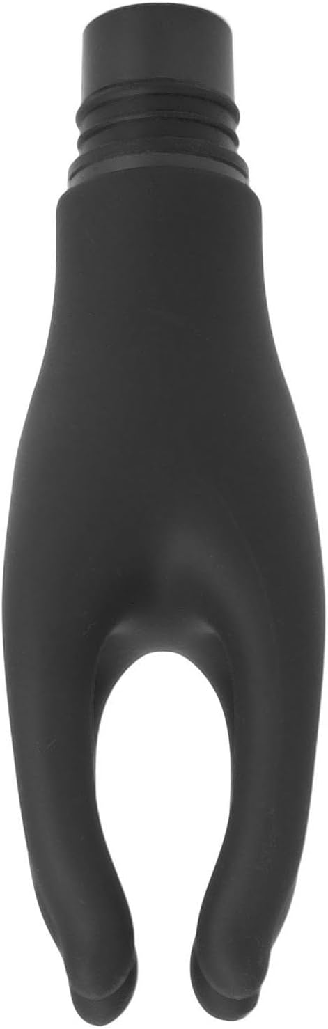 Fascia Massage Gun Head, Replaceable Head 4 Fingers Artifical Hand Silicone Fascia Adult Machines Attachments, Black Caliber 0.71‑0.75in