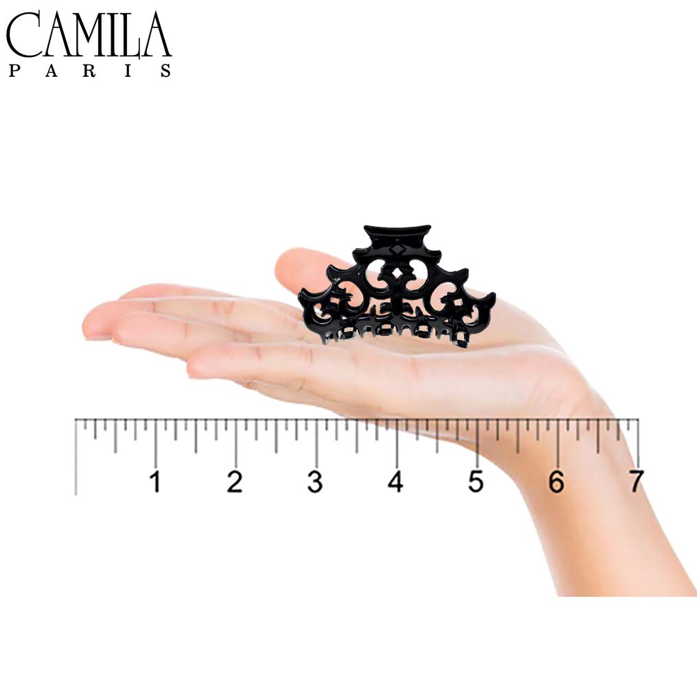 Camila Paris CP2905 French Hair Clip for Women, Girls Black Hair Claw Clips Jaw Fashion Durable and Styling Hair Accessories for Women, Strong Hold No Slip Grip, Made in France