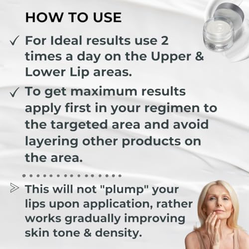 BIONOVA Anti-Aging Upper Lip Treatment with UV Chromophores - Reduce Mild to Deep Vertical Lip Lines, Lip Wrinkles and Prevent Lipstick Bleeding (0.5 oz)