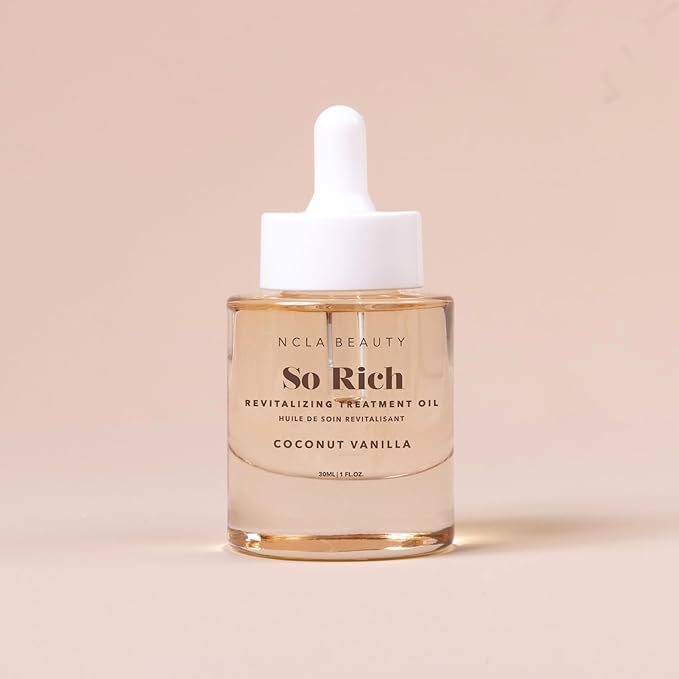 NCLA - So Rich Revitalizing Treatment Oil | Nutrient-Rich, Hydrating, Calming, Moisturizing | Multi-Purpose, Safe for Daily Use | Cruelty-Free, Vegan (Coconut Vanilla) 30 mL / 1 fl oz