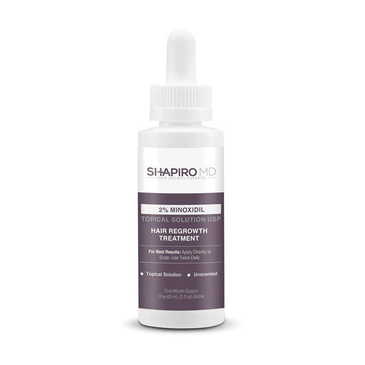 Shapiro MD Hair Growth Experts Minoxidil 2% Topical Solution for Women, Serum Promotes Hair Regrowth by Reactivating Hair Follicles (1 Month)