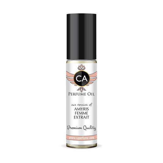 CA Perfume Impression of Amyris Femme Extrait for Women Fragrance Oil Floral Fruity Scent Long Lasting Perfumes for Women Travel Size TSA Ready Mini Parfum Body Oil Roll-on 0.33 Fl Oz 10ml