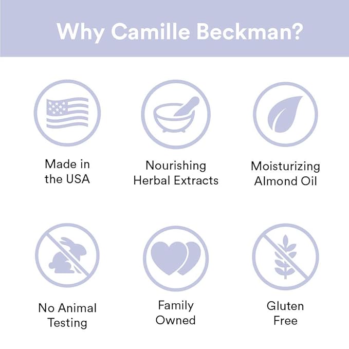 Camille Beckman Classic Collection Travel Trios, English Lavender, Glycerine Hand Therapy 1.35 oz, Silky Body Cream 2 oz, Hand & Shower Cleansing Gel 2 oz
