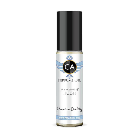 CA Perfume Impression of Hugh for Men Eau De Parfum Aromatic Green Scent Long Lasting Cologne for Men Travel Size TSA Ready for Day and Night Wear 0.33 Fl Oz 10ml