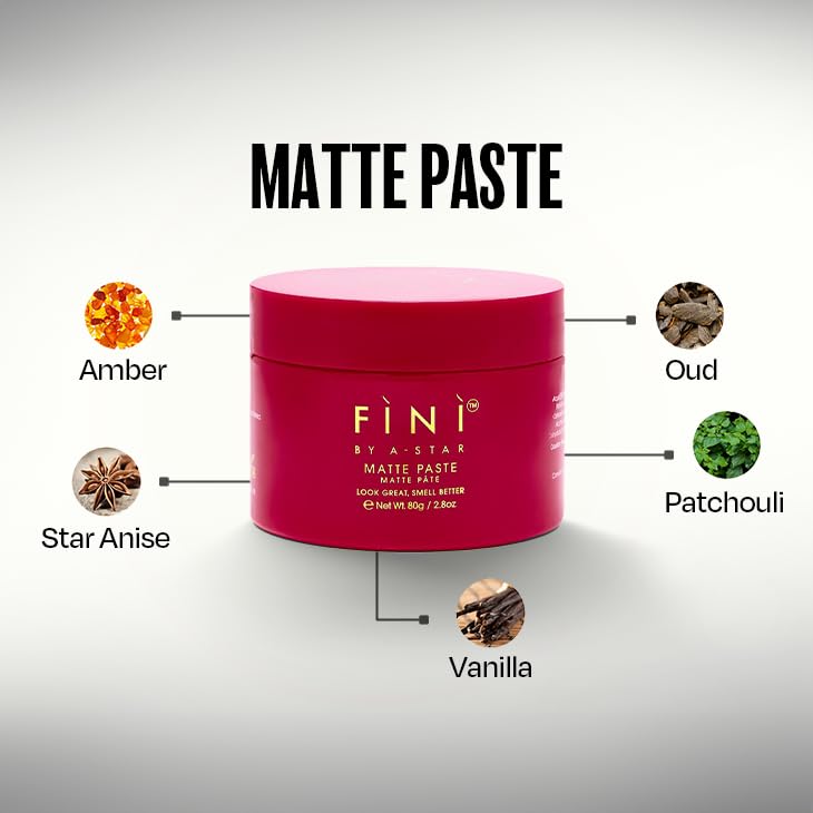 Matte Paste for Men – Volumizing Paste with Natural Look & Strong Hold, Matte Finish, Oud Fragrance