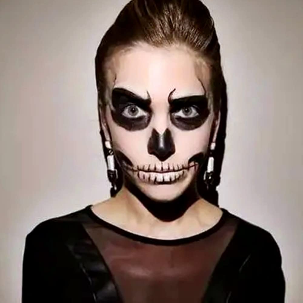 Mysense Black and White Face Body Paint Stick, Eye Black Stick for Sports Baseball Softball Football, Blendable Cream Facepaint for Halloween Costume Clown Skull Skeleton Cosplay Makeup