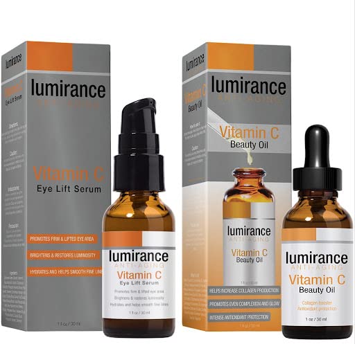 Luminance Brightening Skin Care Set with Vitamin C Eye Lift and Anti-Aging Vitamin C Oil, 1 oz each