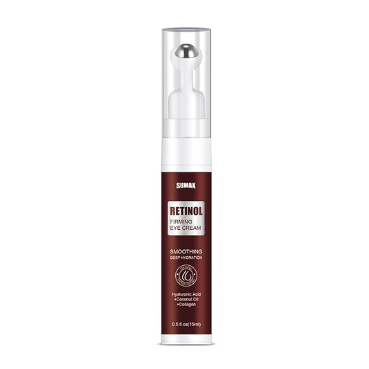 Advanced Retinol Eye Cream With Hyaluronic Acid,Coconut Oil and Collagen,Under Eye Cream for Dark Circles, Reduces Puffiness & Under Eye Bags