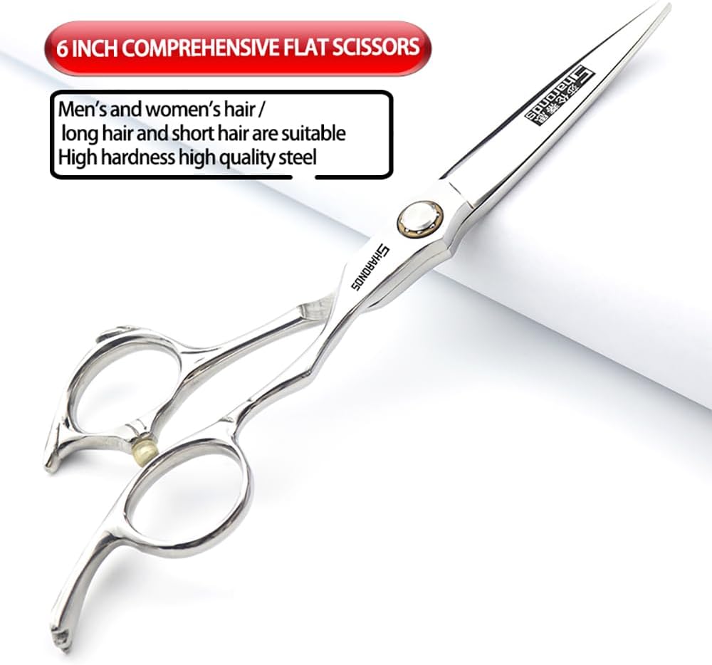 6/6.5-inch Sharonds hair clippers, professional Japanese 440C scissors, efficient scissors, scissors, comb adjuster (6 inch 2 Piece-A)
