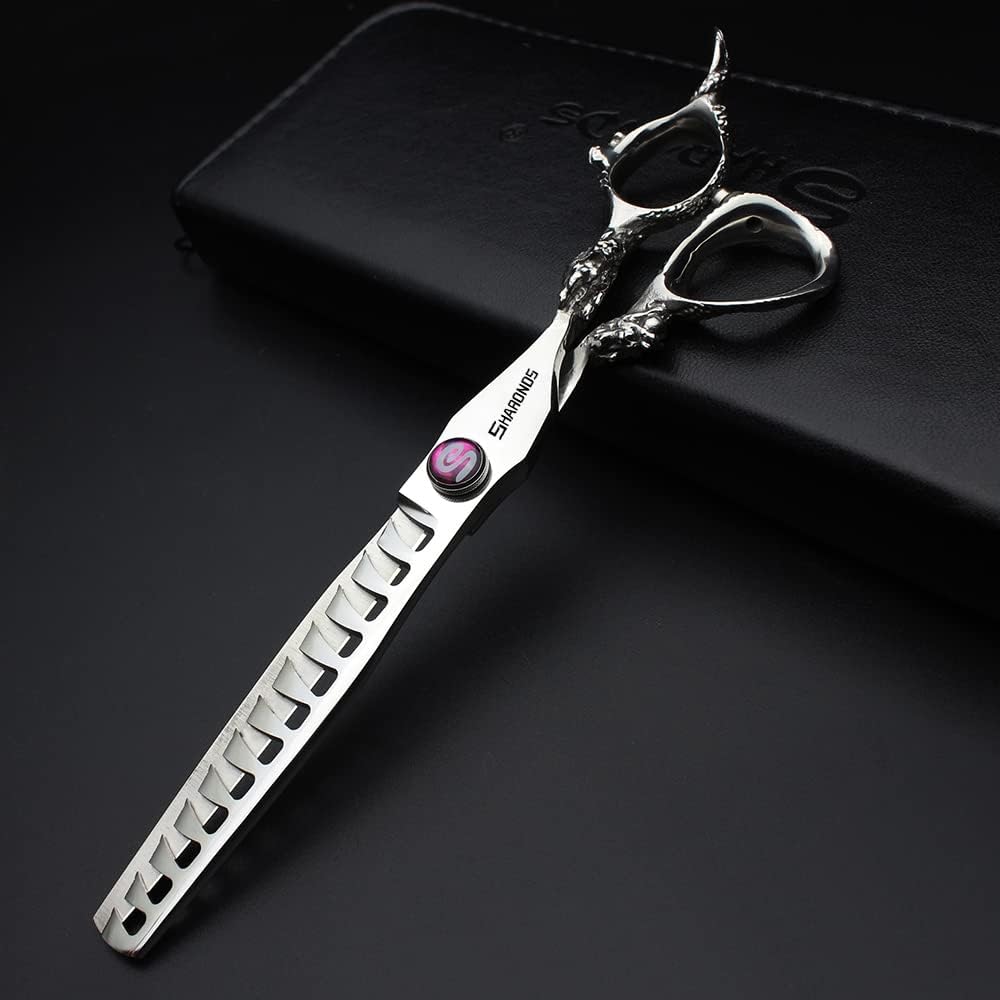 7" 7.5" 8"9" Professional Hairdressing Scissors Barber Salon Hair Cutting Dragon Shears (Large). (7 inch 4pc)