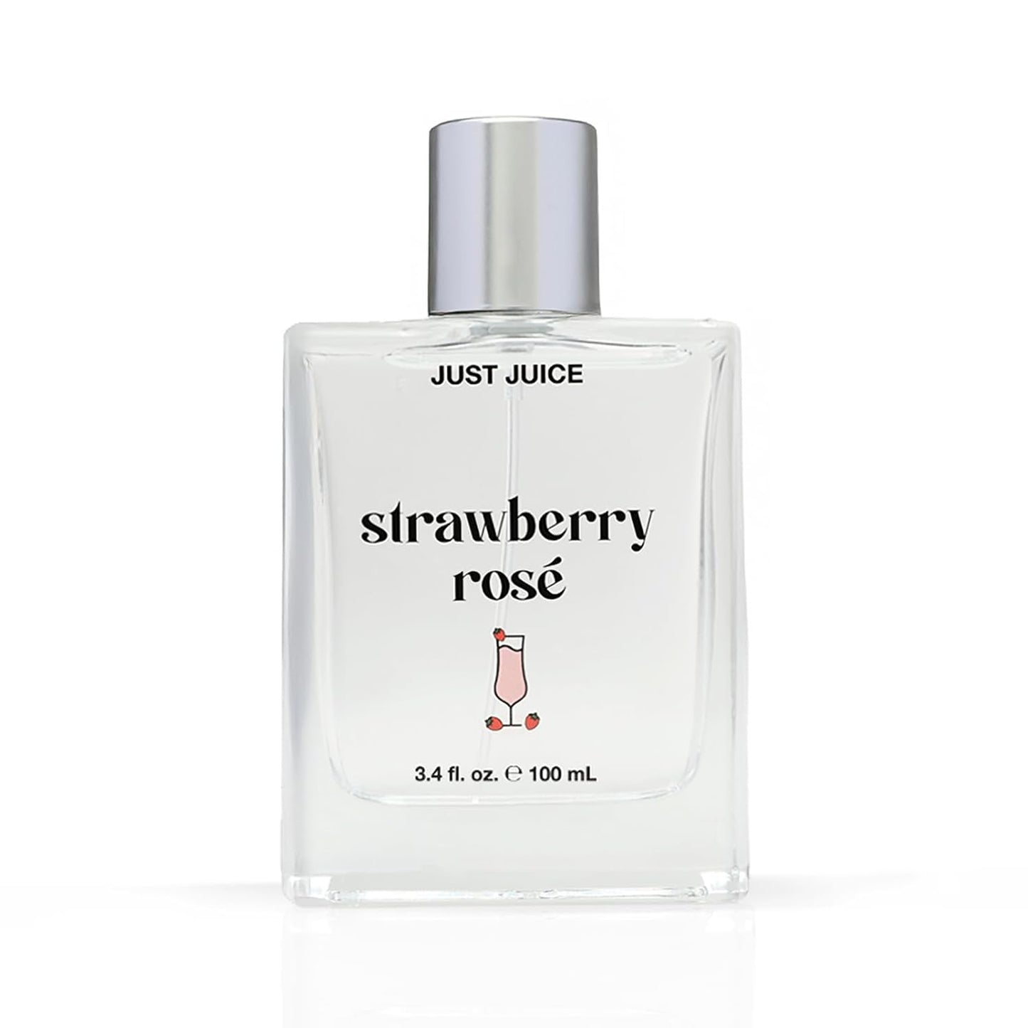 Just Juice Strawberry Rosé - Sparkling Strawberry Perfume for Women and Men - Raspberry, Rose, Vanilla Musk Summer Perfume - 3.4 oz
