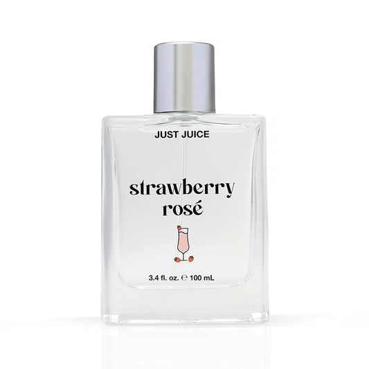 Just Juice Strawberry Rosé - Sparkling Strawberry Perfume for Women and Men - Raspberry, Rose, Vanilla Musk Summer Perfume - 3.4 oz