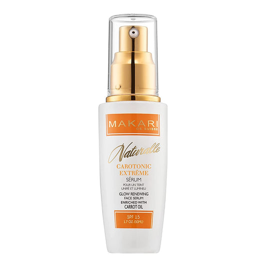 Makari Naturalle Carotonic Extreme Brightening Serum SPF15 (1.7 oz) | Helps Reduce Appearance Of Blemishes, Scars, and Imperfections | Brightens, Smoothens, & Gives Antioxidant Protection