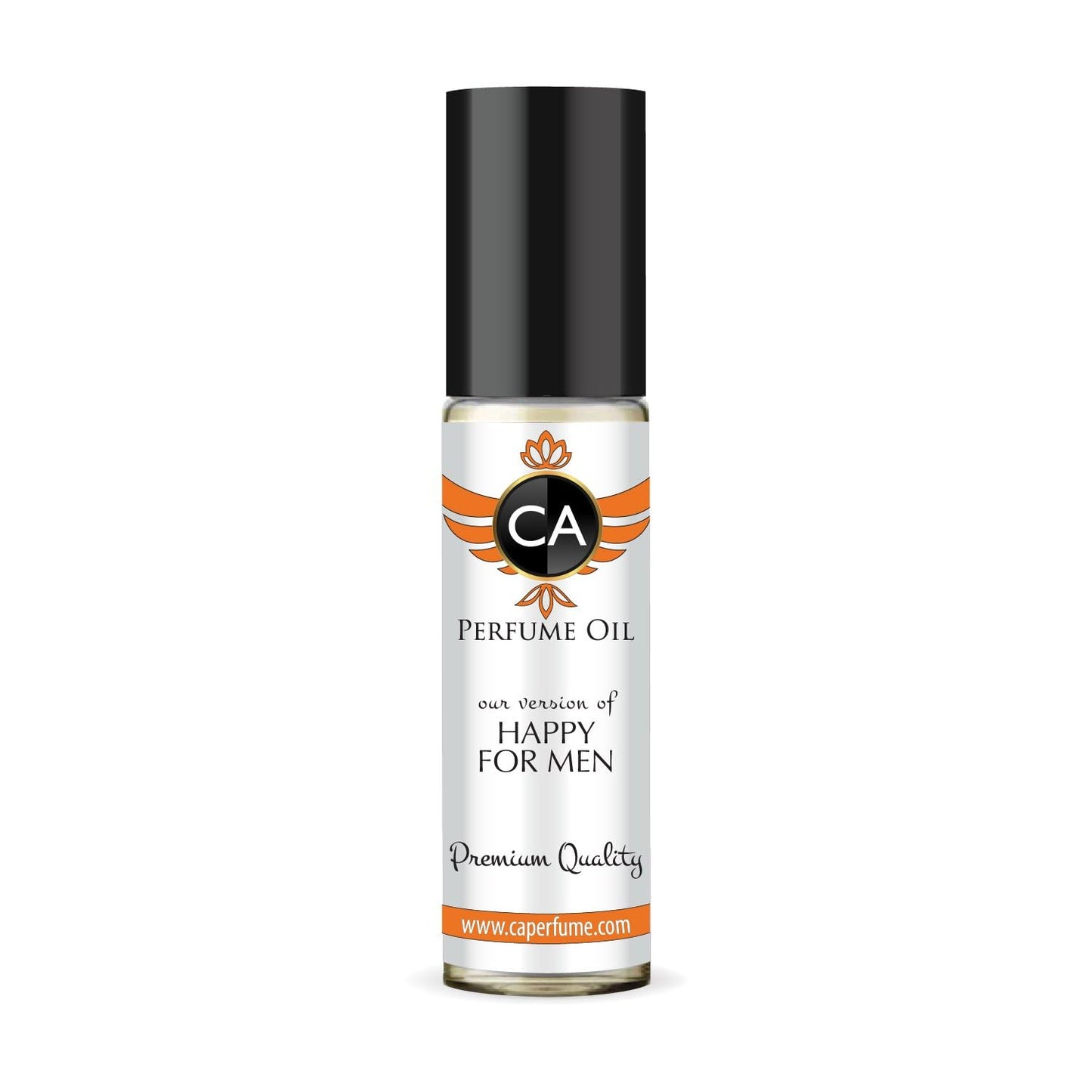 CA Perfume Impression of Happy For Men Eau De Parfum Citrus Aromatic Scent Long Lasting Cologne for Men Travel Size TSA Ready for Day and Night Wear 0.33 Fl Oz 10ml