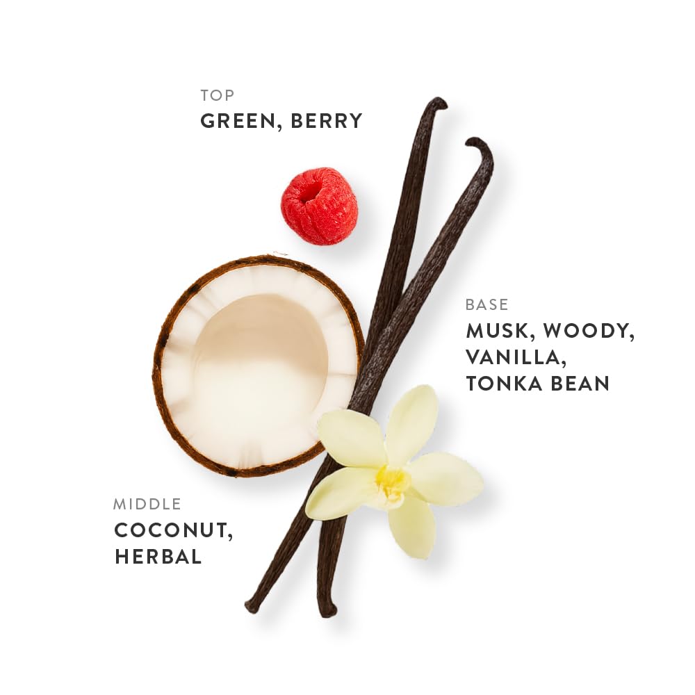 Coconut Cream Eau de Parfum 1.01oz, Creamy Gourmand Long Lasting Perfume With Vanilla, Musk, Woody, Berry & Tonka Bean, Layerable Luxury Fragrance for Women & Men for Everyday Wear