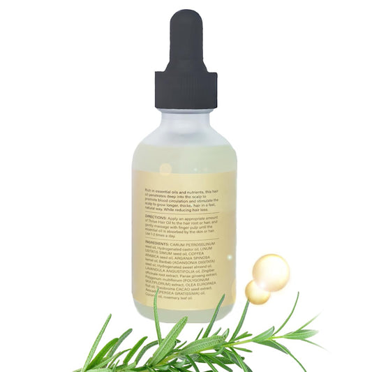 Hair oil that promotes growth | Rosemary Oil | With 20+ Biotin, Nourishes The Scalp, Improves Blood Circulation,Rid of Itchy & Dry Scalp, Nourishing for Split Ends【100% New 2.02 Ounces 60ML】