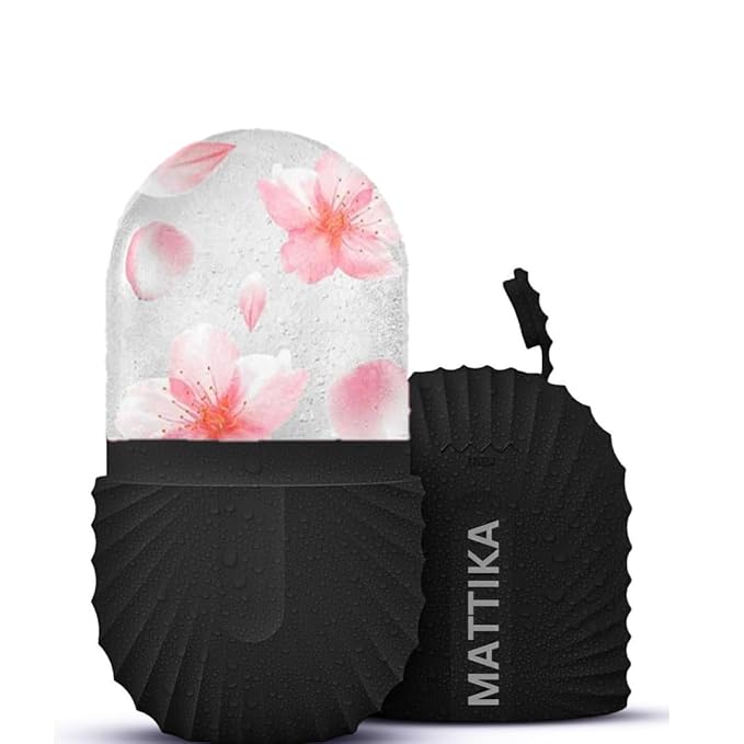 Ice Roller for Face and Eye Glow Naturally and Skincare, Ice Face Roller, Ice Facial Cube, Gua Sha Face Massage, Ice Roller Face for Beauty and Skin Care Gift for Men & Women Face Ice Roller (Black)