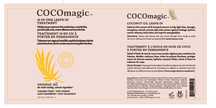 Cocomagic 10-in-1 Leave-in Hair Treatment with Coconut Oil | Hydrate, Detangle, Prevent Frizz | Smooths, Creates Silkiness | Gentle for All Hair Types | Paraben Free, Cruelty Free, Made in USA (8 oz)