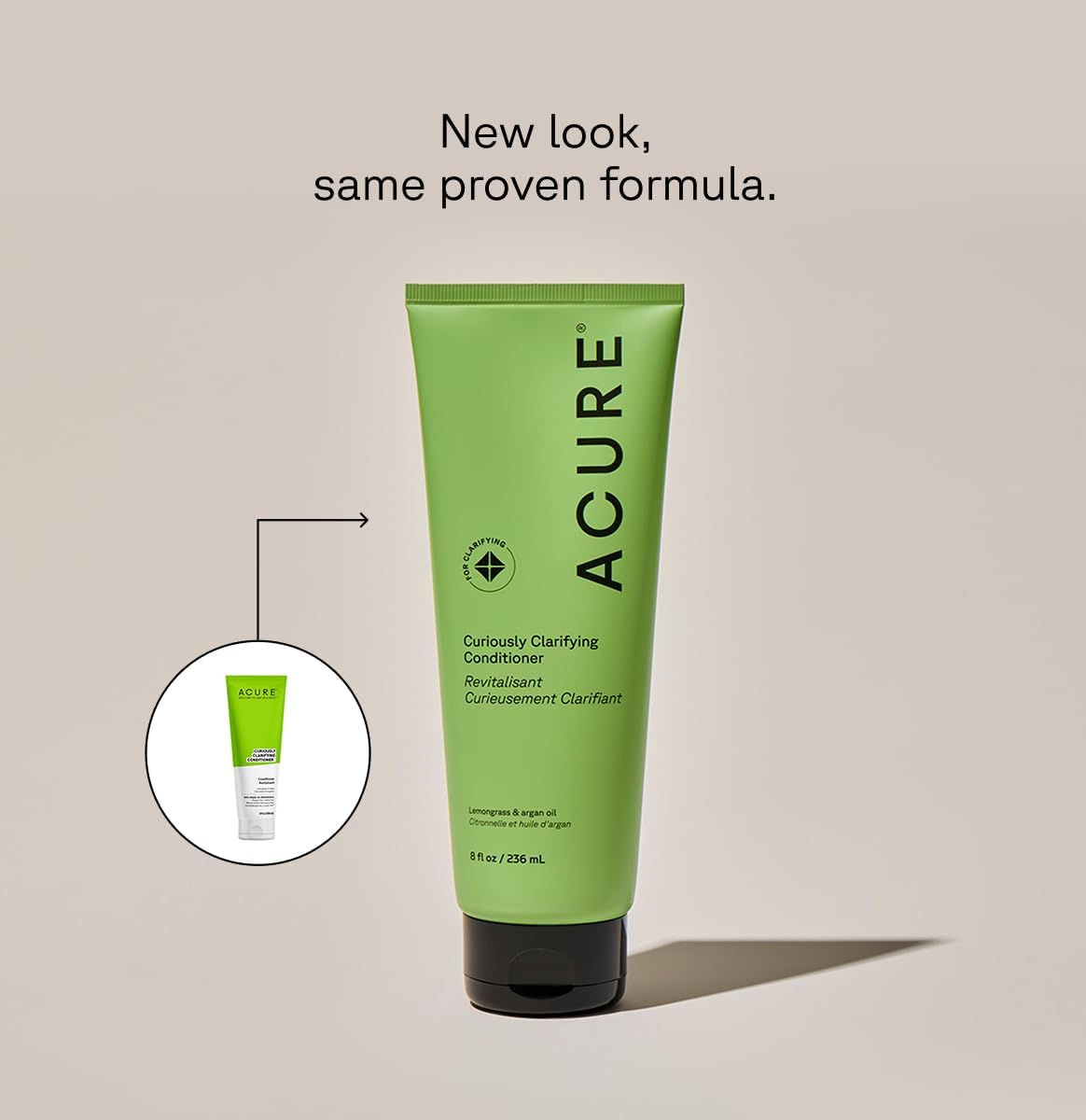 Acure Curiously Clarifying Shampoo and Conditioner Set - Daily Deep Cleansing & Hydrating Set for Women & Men, Detox for Oily Hair & Scalp Build Up, Paraben Free, Sulfate Free - 8 fl oz (2 Pack)