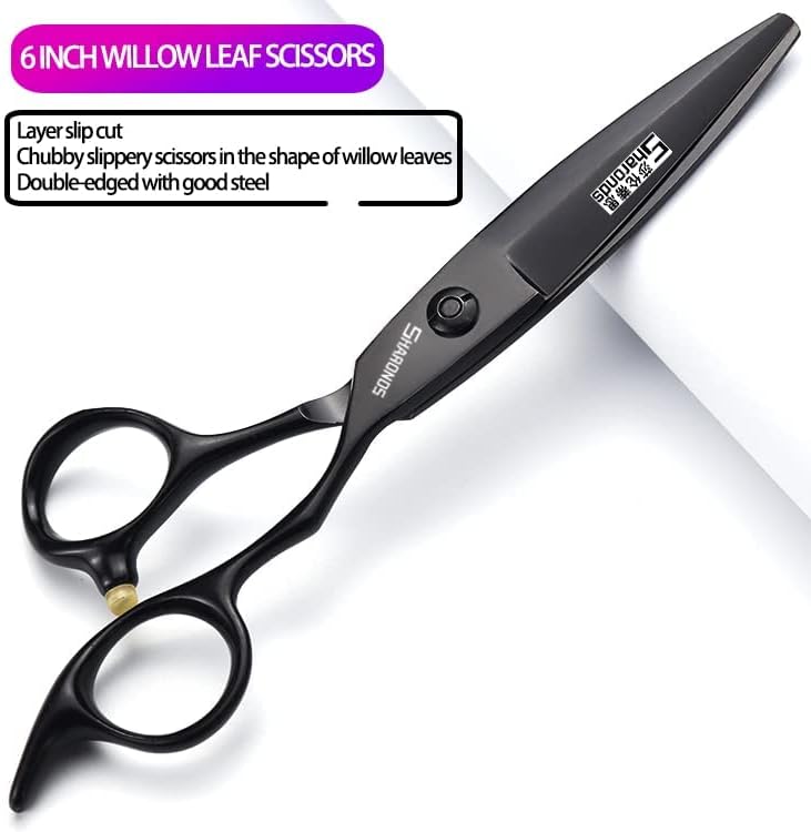 6/7 Inch Hairdressing Scissors Set Barber Shop Hair Scissors Styling Tools (6-inch 4pc)