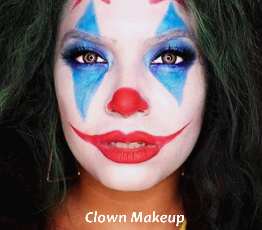 Mysense White Face Body Paint Stick, Clown Makeup Foundation, Eye Black for Baseball Softball Football, Cream Blendable Stick for Halloween SFX Cosplay